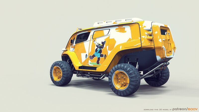 Yellow Off-road Vehicle — Neutral