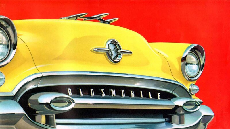 Yellow Oldsmobile Car