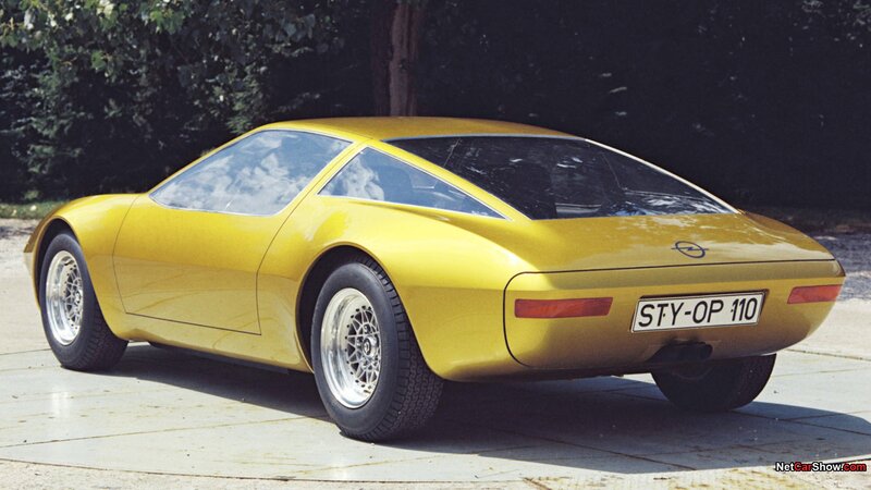 yellow opel concept car