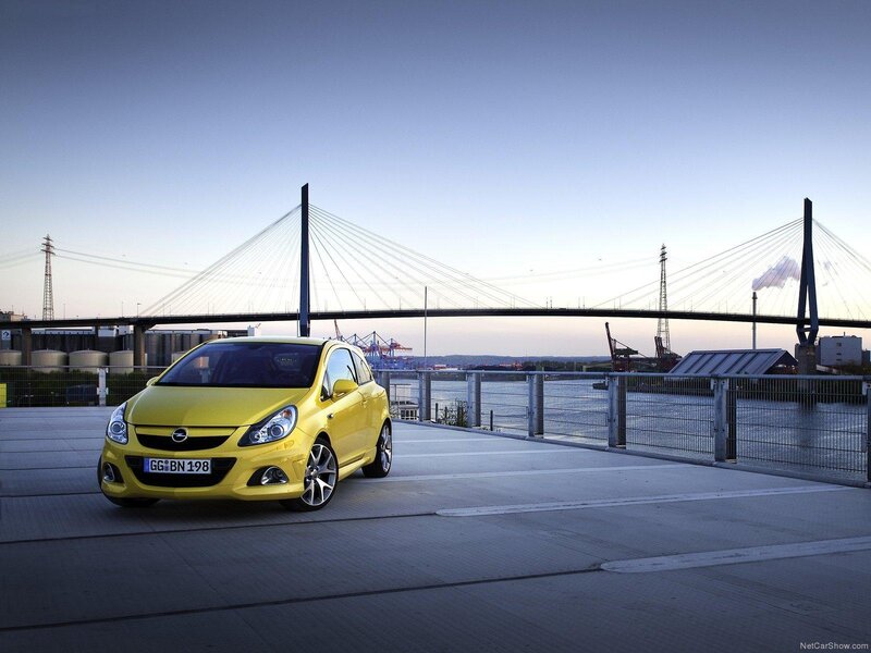 Yellow Opel Corsa Car