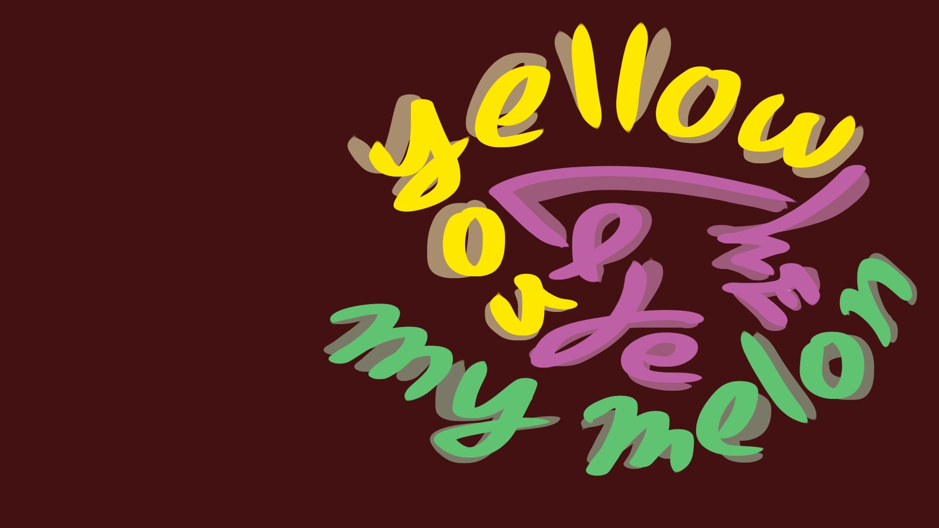 yellow or green text art