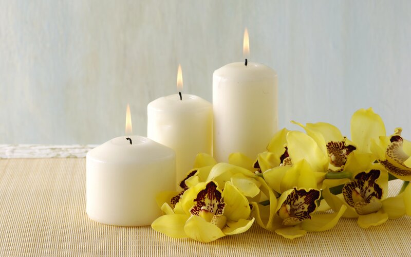 Yellow Orchids and Candles — Serene