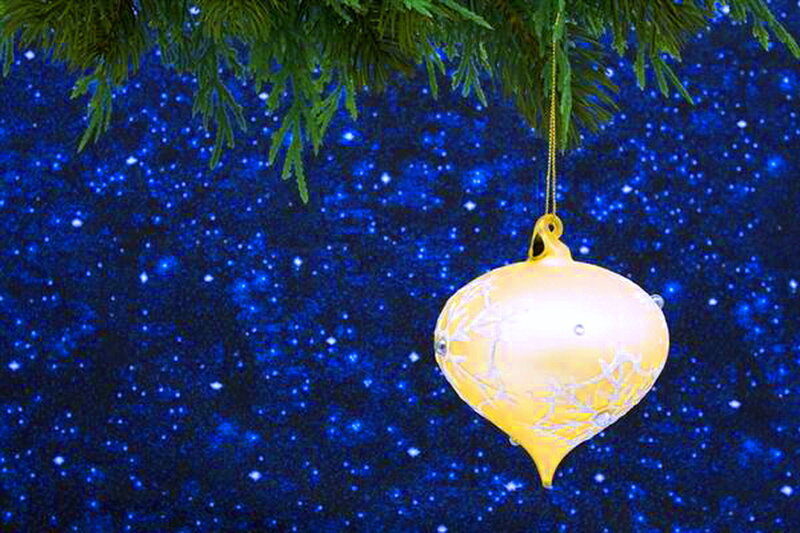 Yellow Ornament on Tree