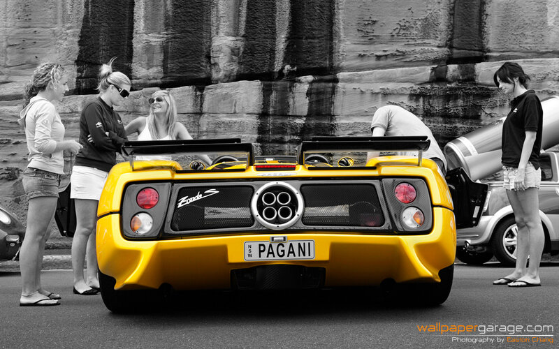 Yellow Pagani sports car