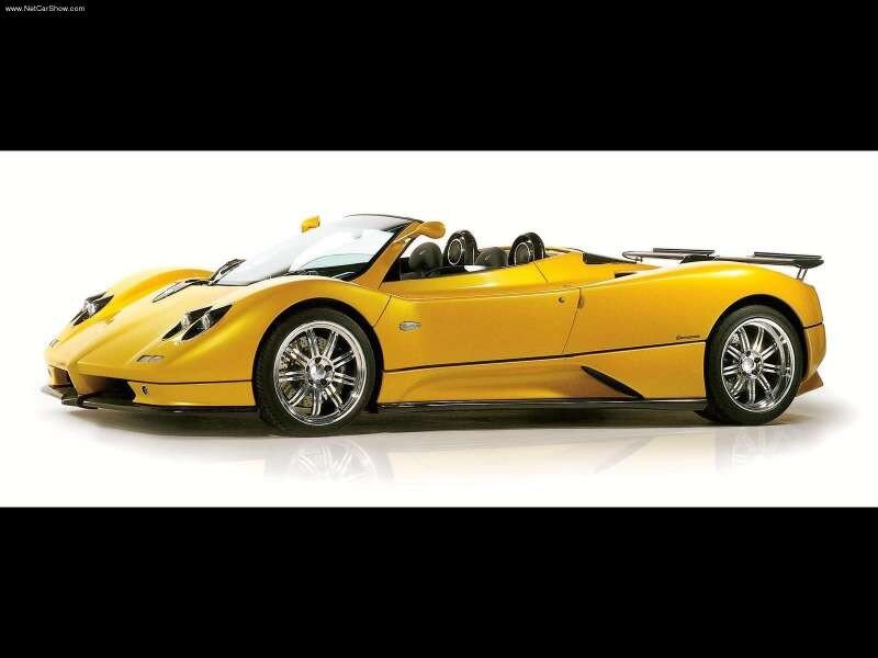 yellow Pagani sports car