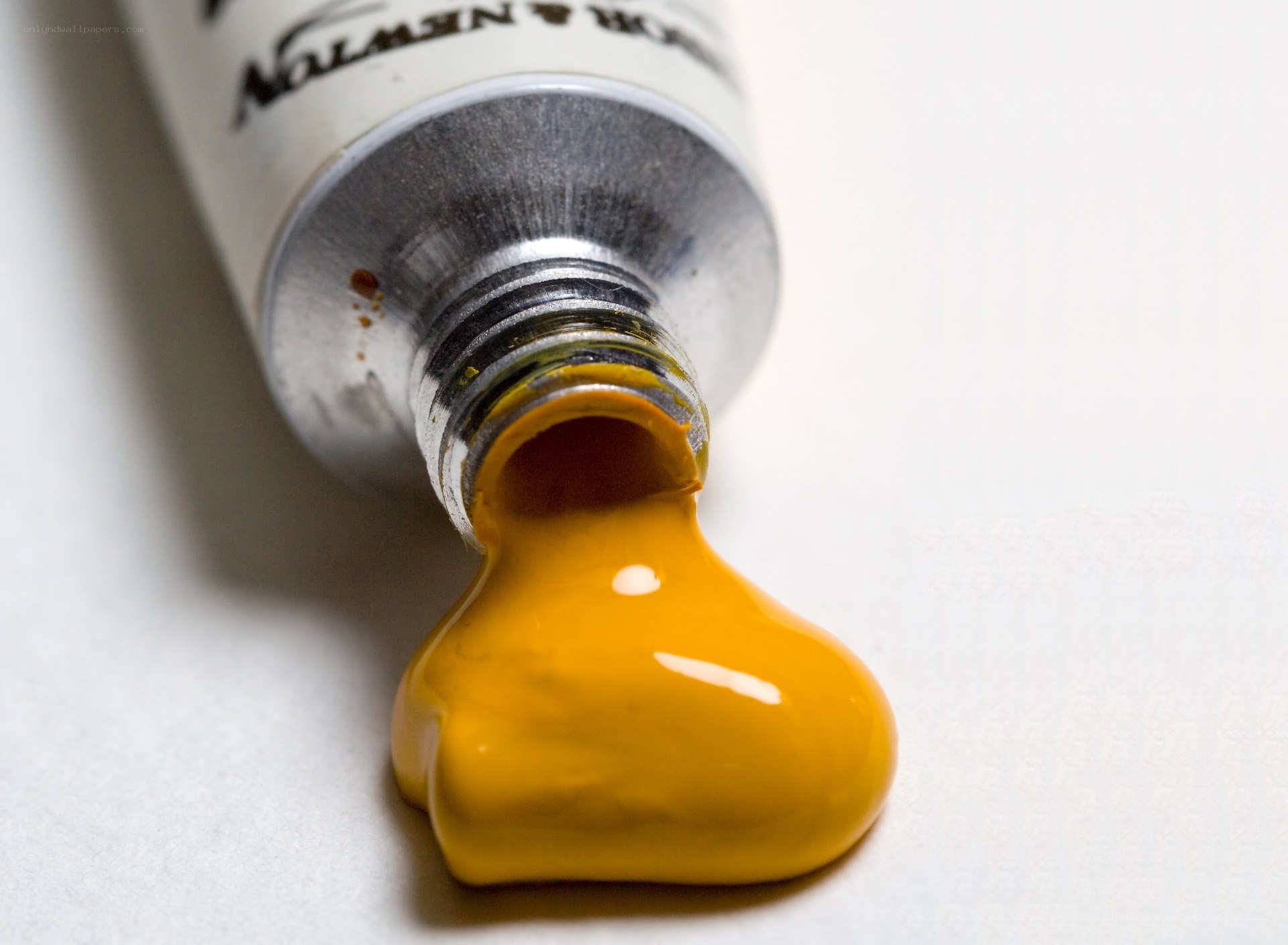 yellow paint tube