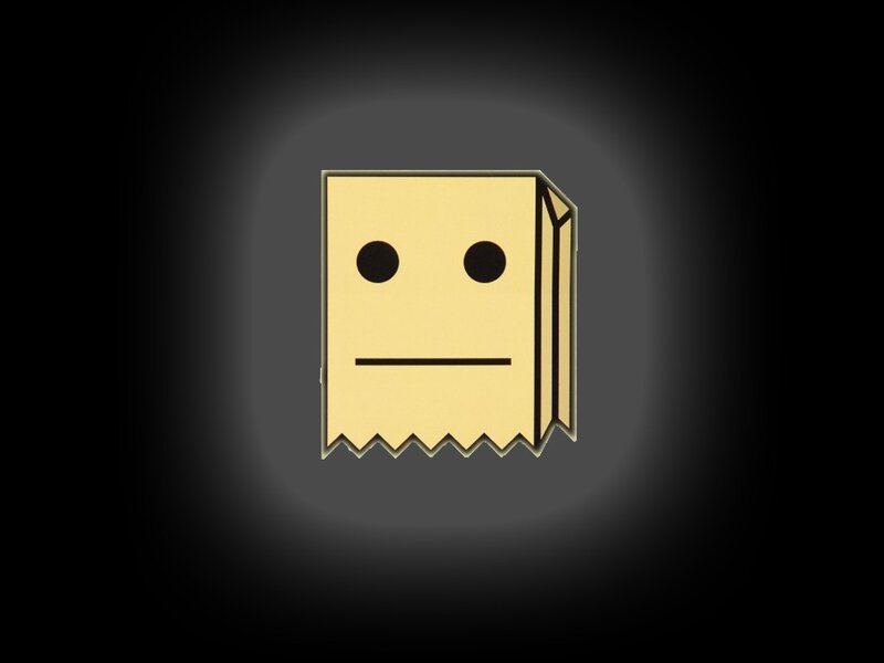 Yellow Paper Bag Character — Neutral