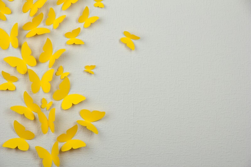 Yellow Paper Butterflies — Calm, Photograph