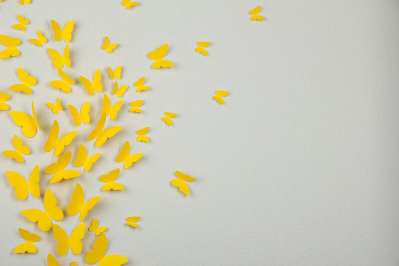 Yellow Paper Butterflies — Calm
