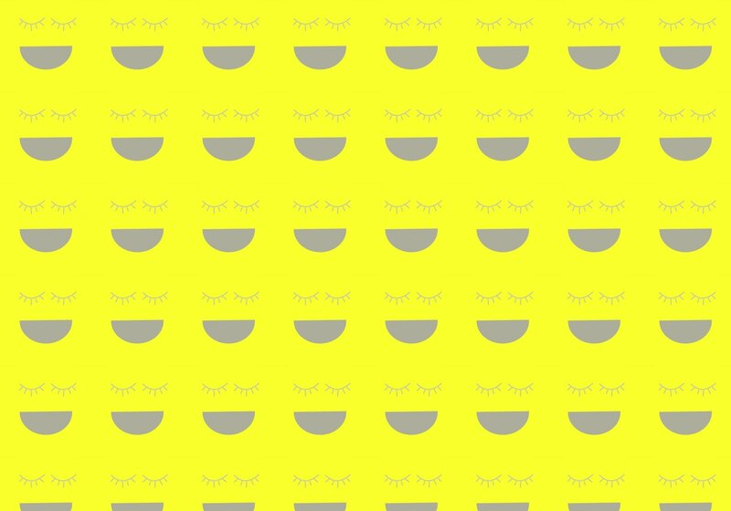 yellow pattern with eyes