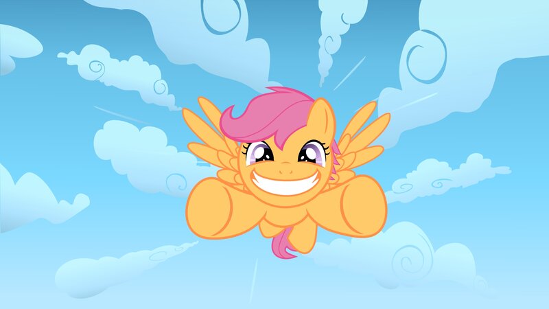 Yellow Pegasus Flying