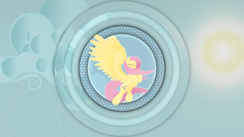 Yellow Pegasus Pony — Light Blue