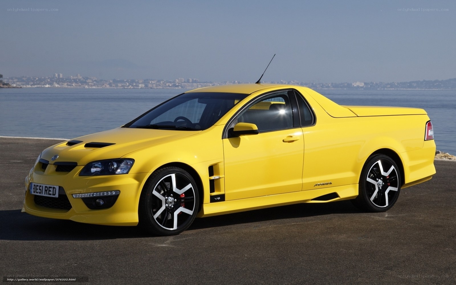 yellow performance pickup truck