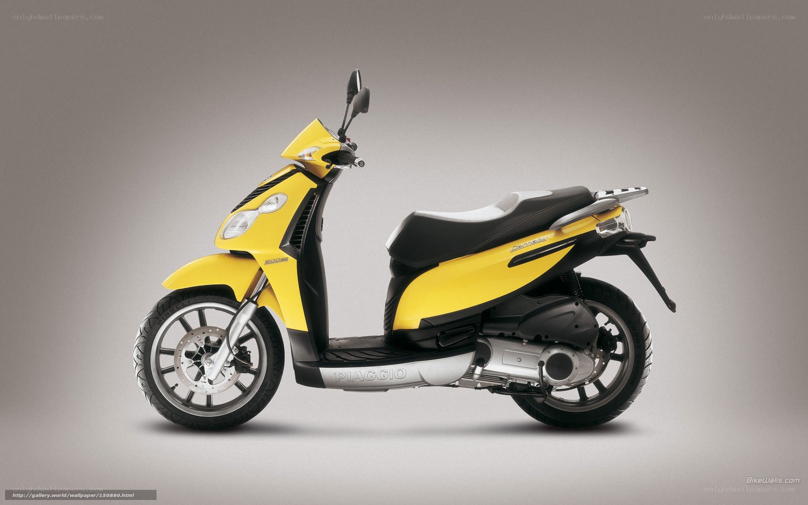 Yellow Piaggio scooter