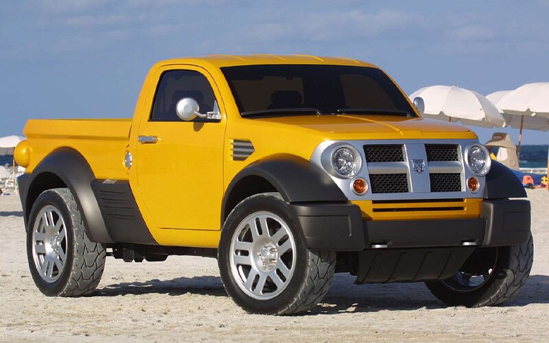 Yellow Pickup Truck — Bright, Sunny