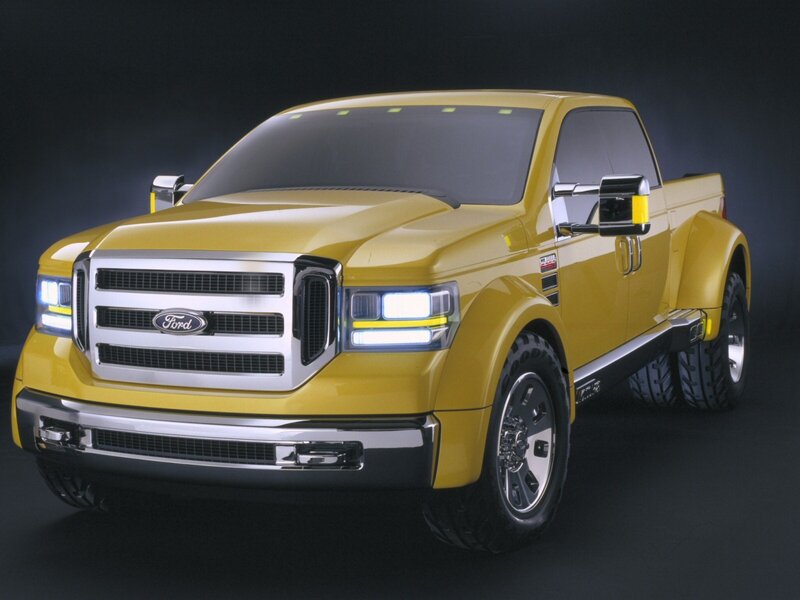 Yellow Pickup Truck — Dramatic, Photograph, Grille, Headlights