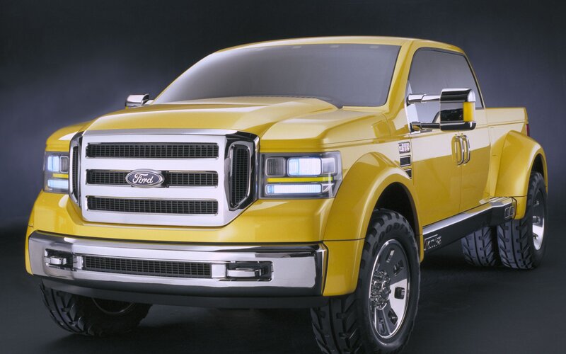 Yellow Pickup Truck — Dramatic, Photograph, Grille