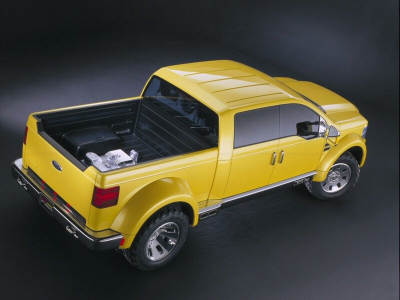 Yellow Pickup Truck — Dramatic, Photograph, Truck Bed