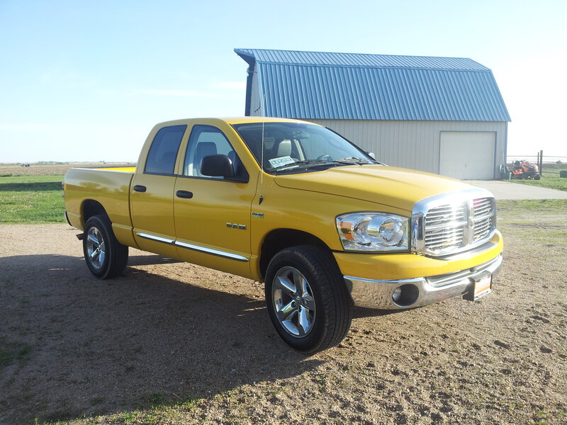 Yellow Pickup Truck — Outdoor, Afternoon