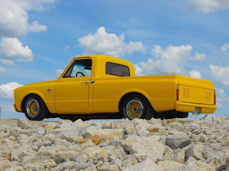 Yellow Pickup Truck — Outdoor
