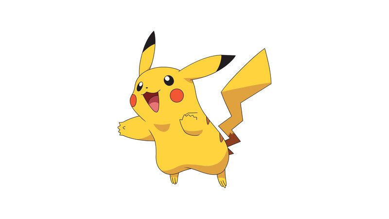 Yellow Pikachu Character — Happy