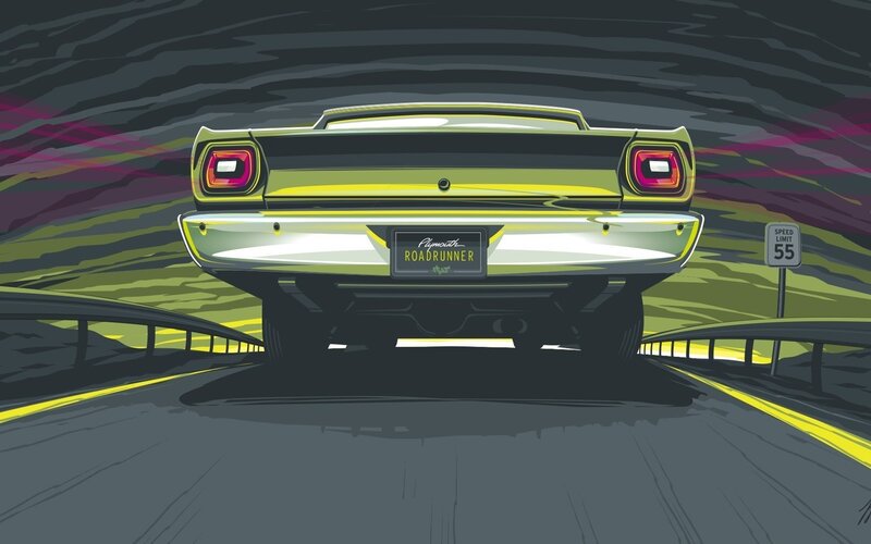 Yellow Plymouth Road Runner