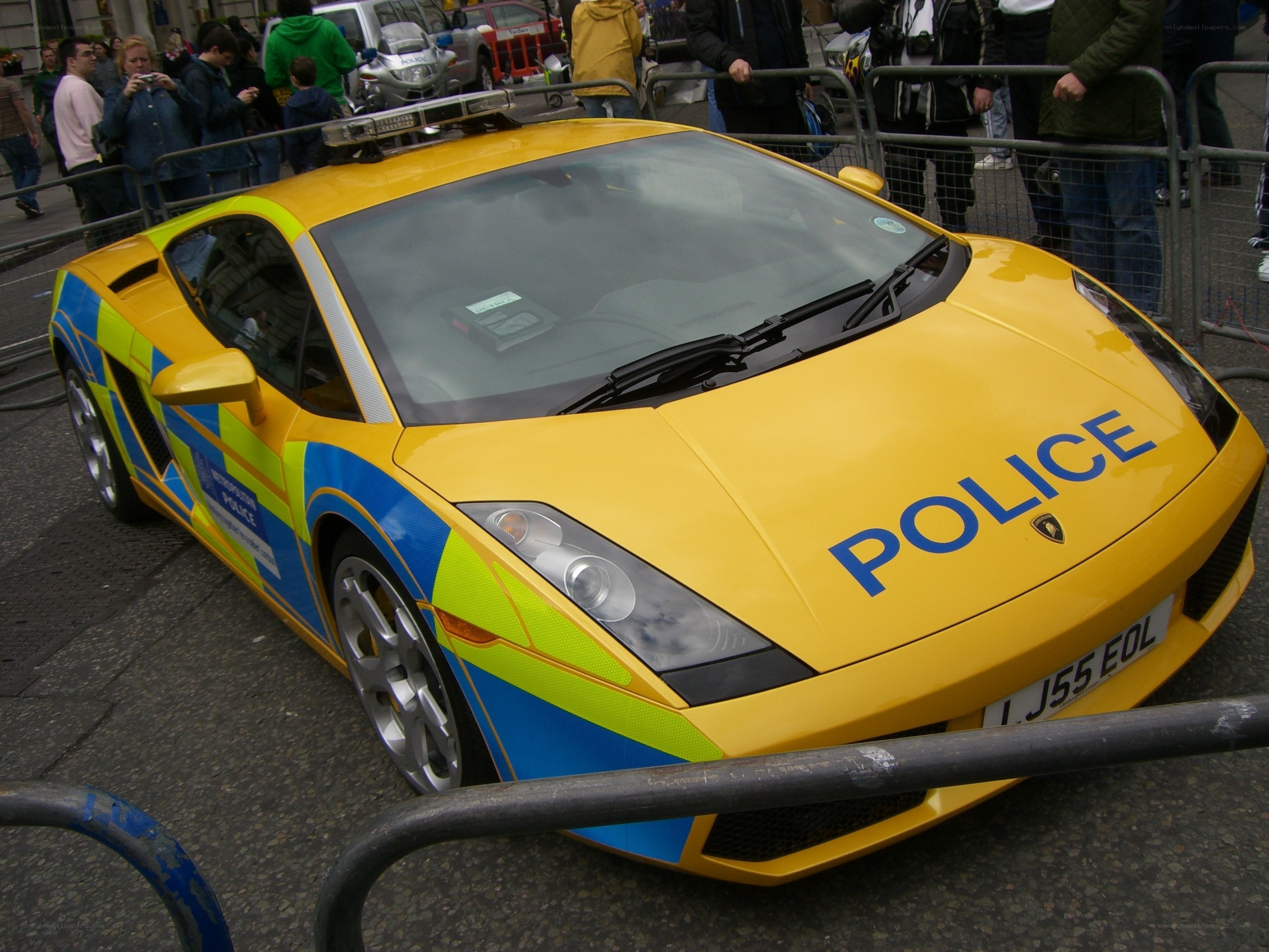 Yellow police Lamborghini