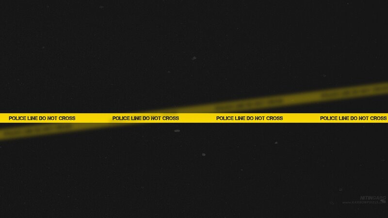 Yellow Police Tape — Black