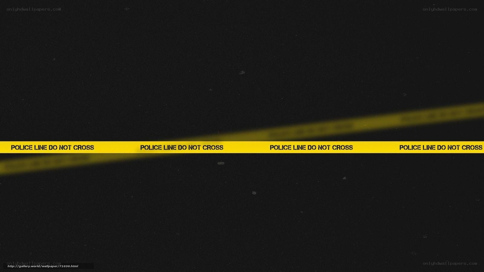 yellow police tape on black