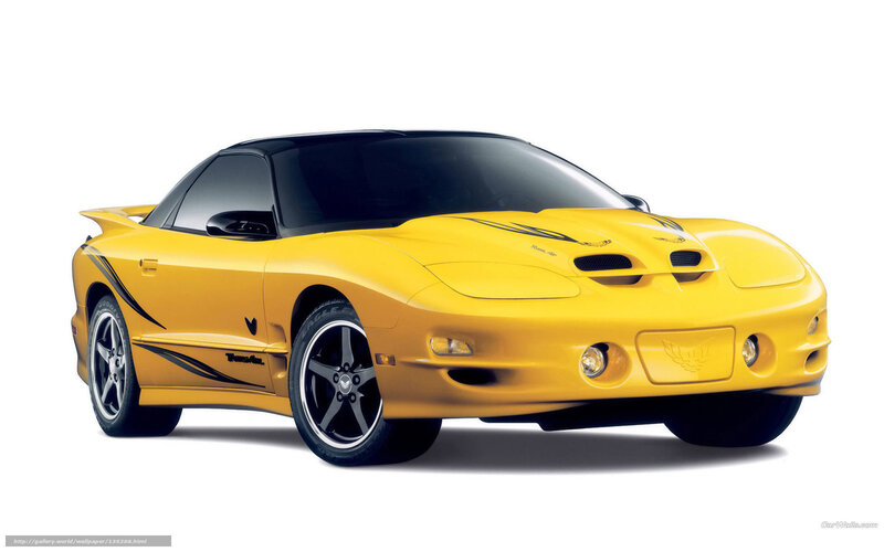 yellow pontiac firebird sports car