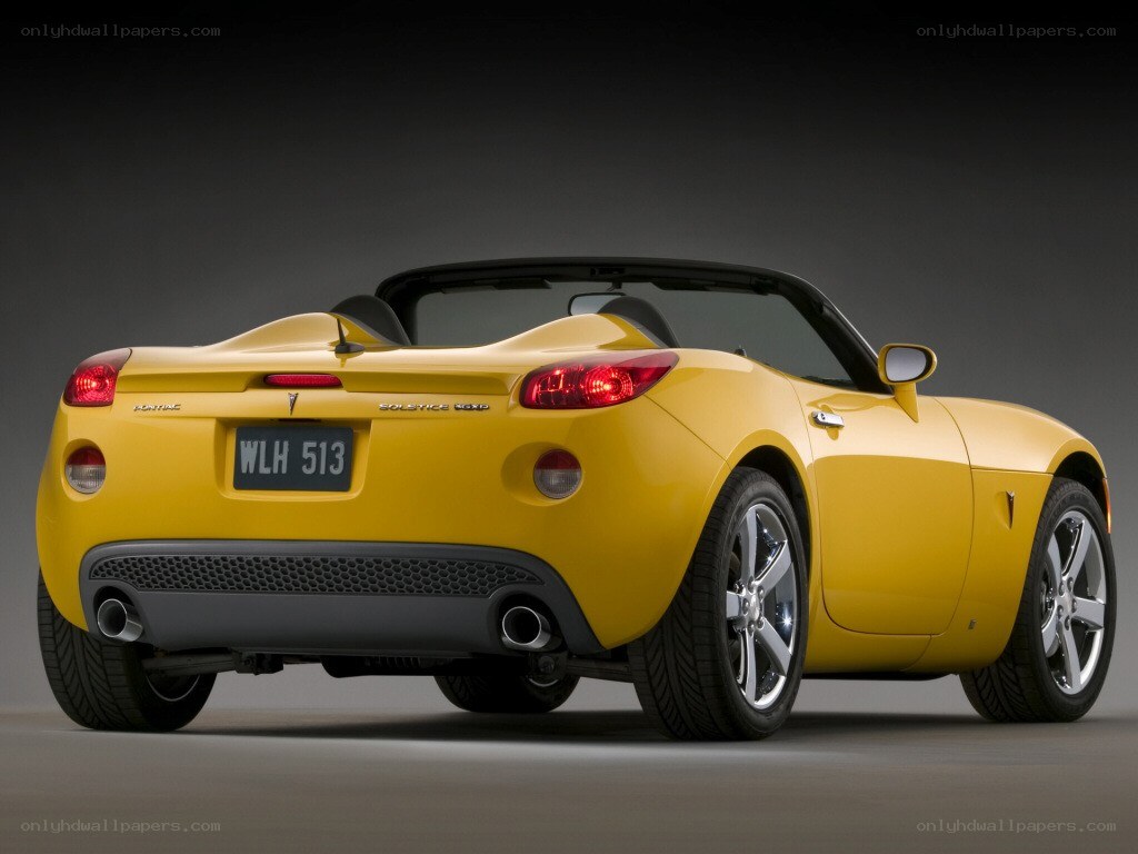 yellow pontiac solstice convertible