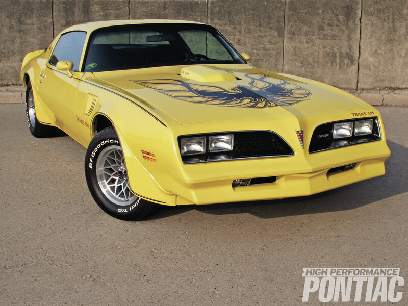 Yellow Pontiac Trans Am — Dramatic