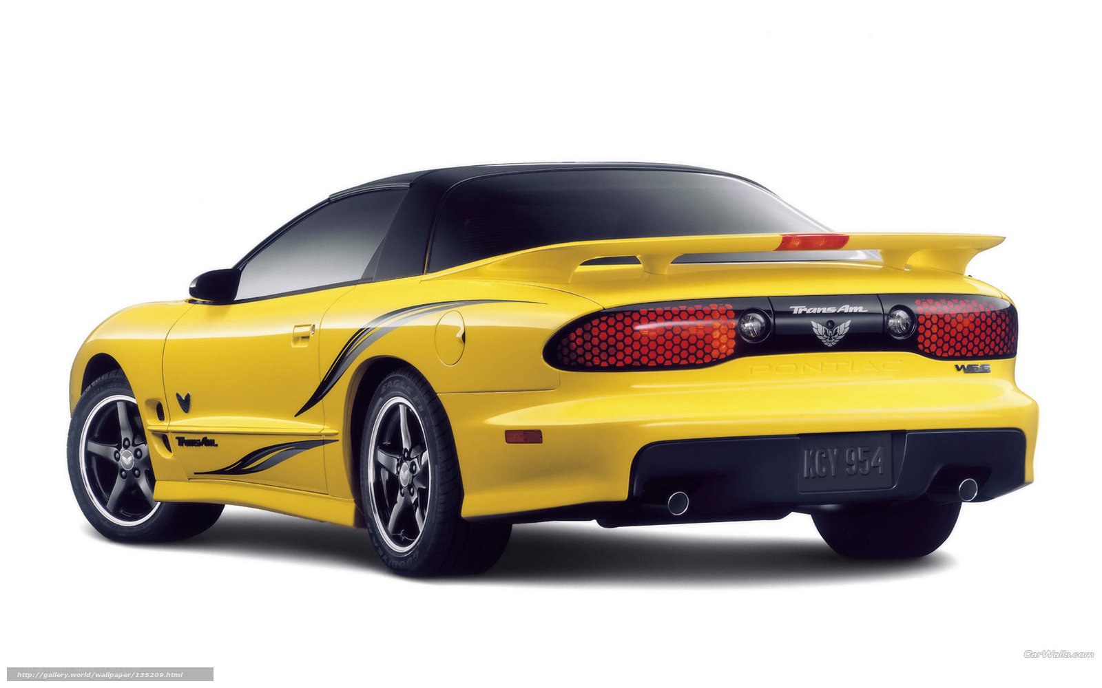 yellow pontiac trans am