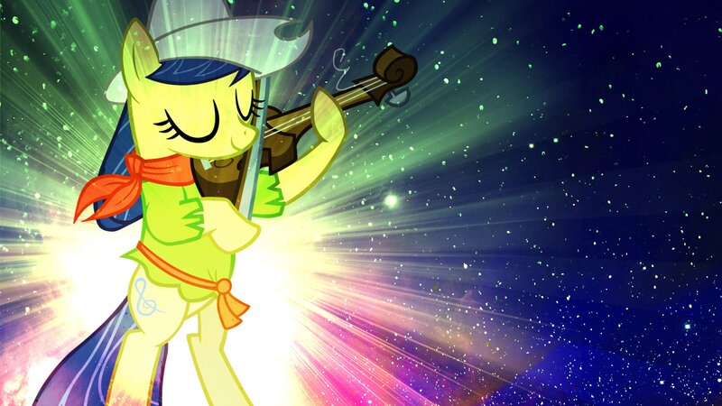 Yellow Pony Playing Violin