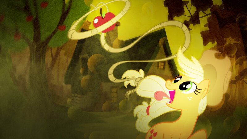 Yellow Pony with Apple