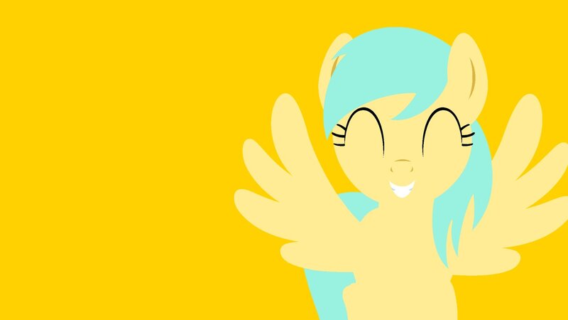 Yellow Pony with Blue Hair