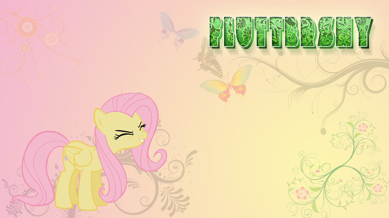 Yellow Pony with Pink Mane — Calm, Digital Art, Butterflies, Flowers