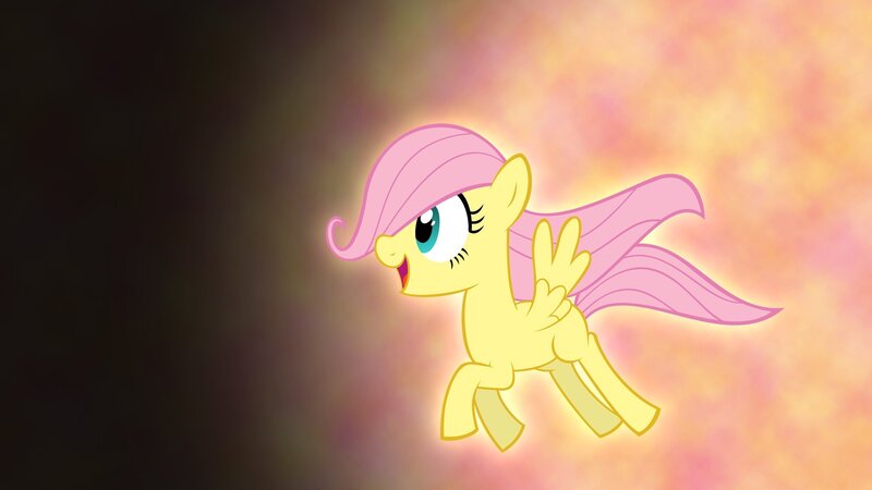 Yellow Pony with Pink Mane — Dramatic, Digital Art, Glow