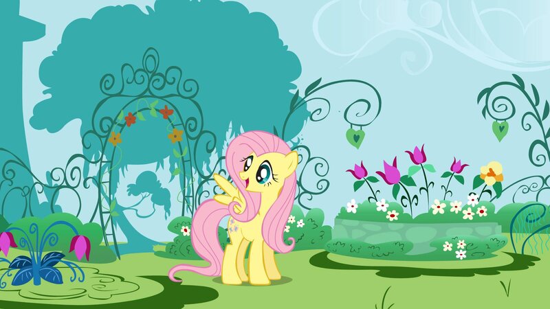 Yellow Pony with Pink Mane — Green