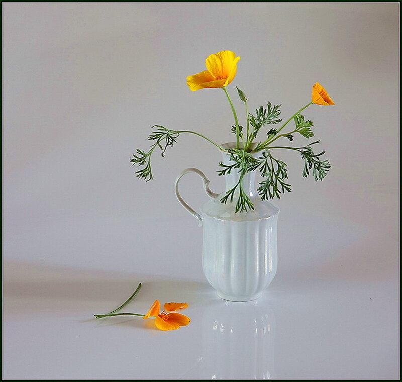 Yellow Poppies in a Vase
