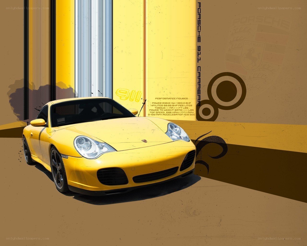 Yellow Porsche 911 Carrera