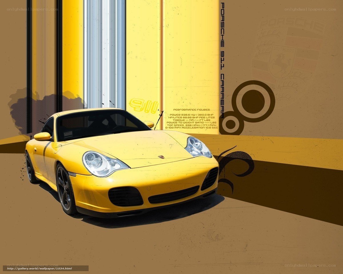 Yellow Porsche 911 Carrera