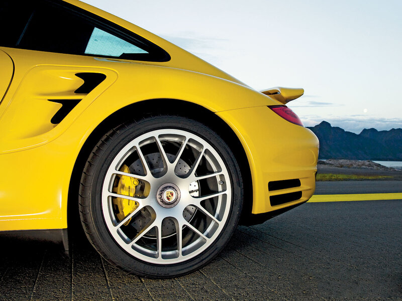Yellow Porsche Car