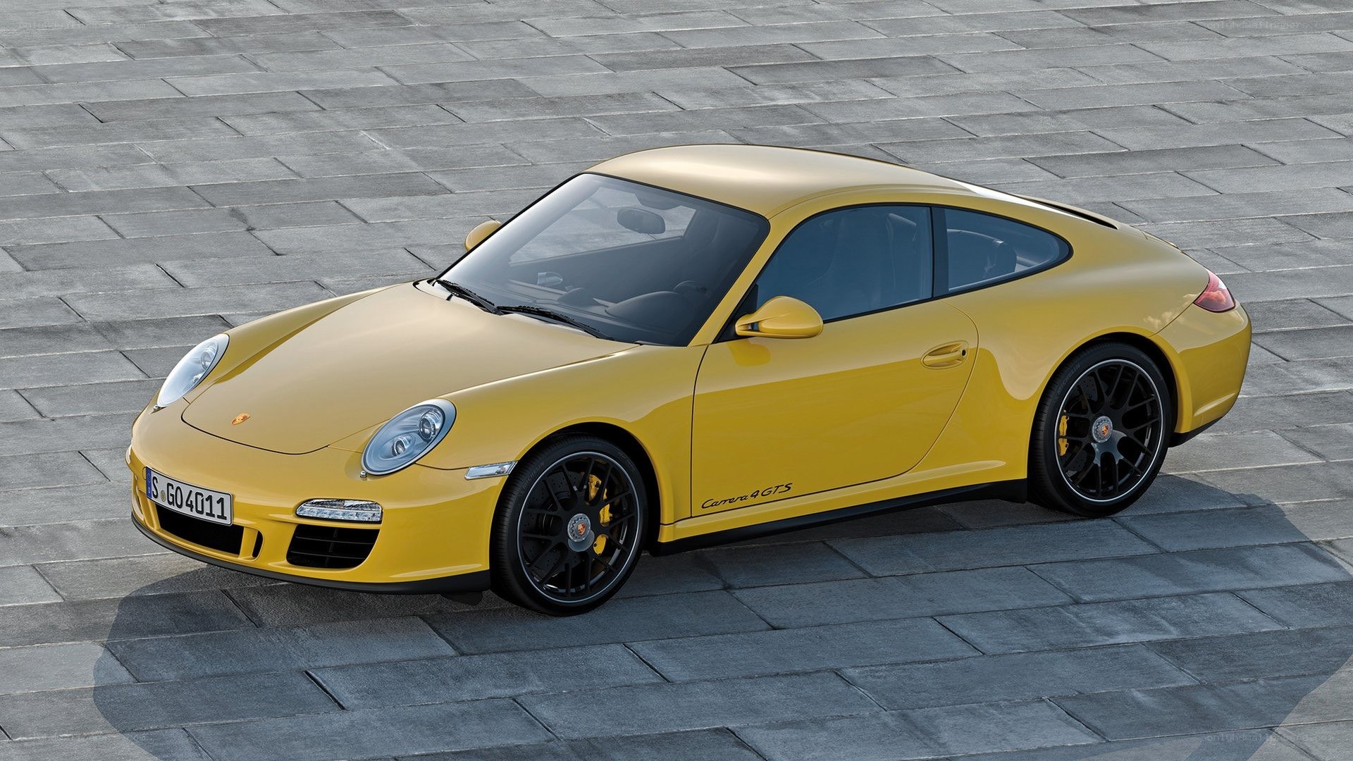 Yellow Porsche Carrera 4 GTS