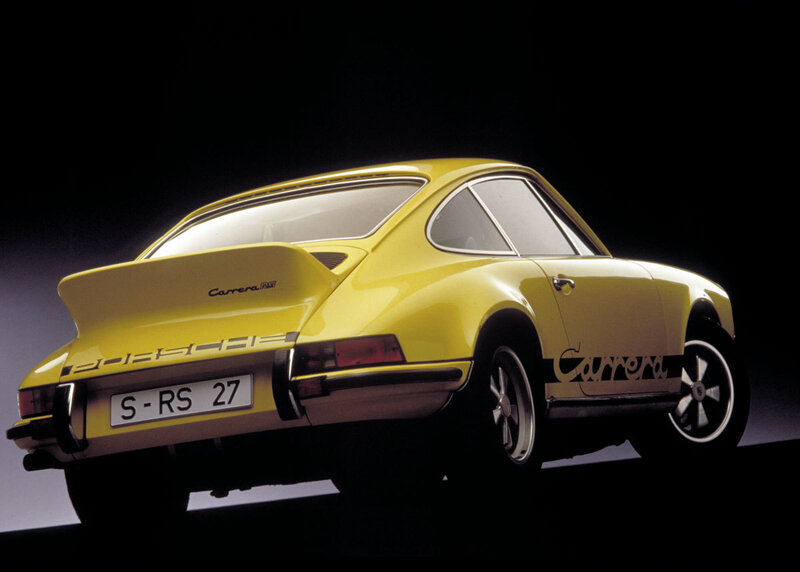 Yellow Porsche Carrera Rs