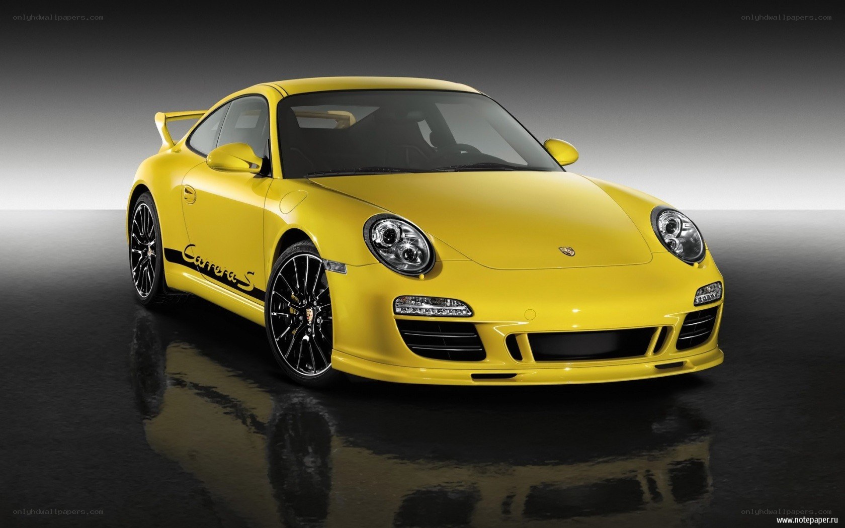 Yellow Porsche Carrera S
