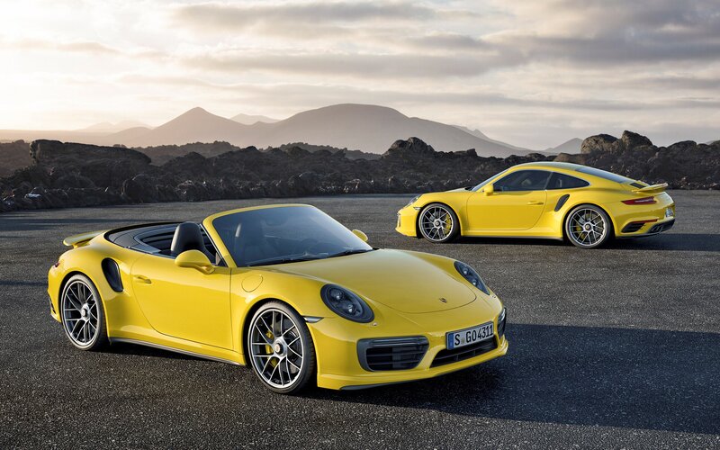Yellow Porsche Cars