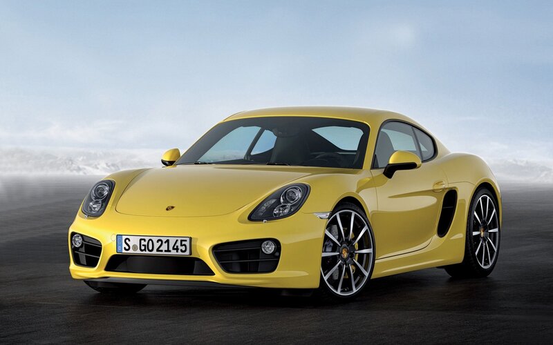 Yellow Porsche Cayman