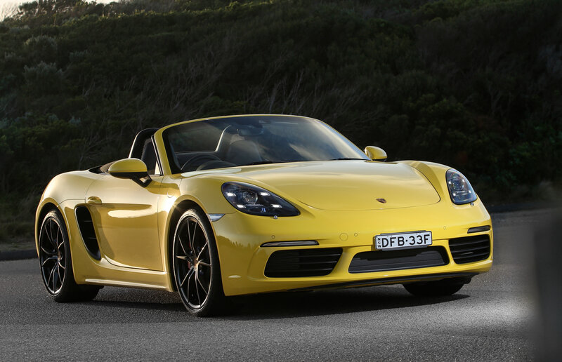 Yellow Porsche Convertible