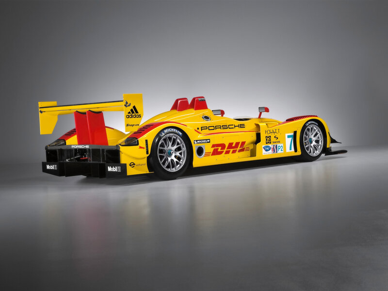 Yellow Porsche race car
